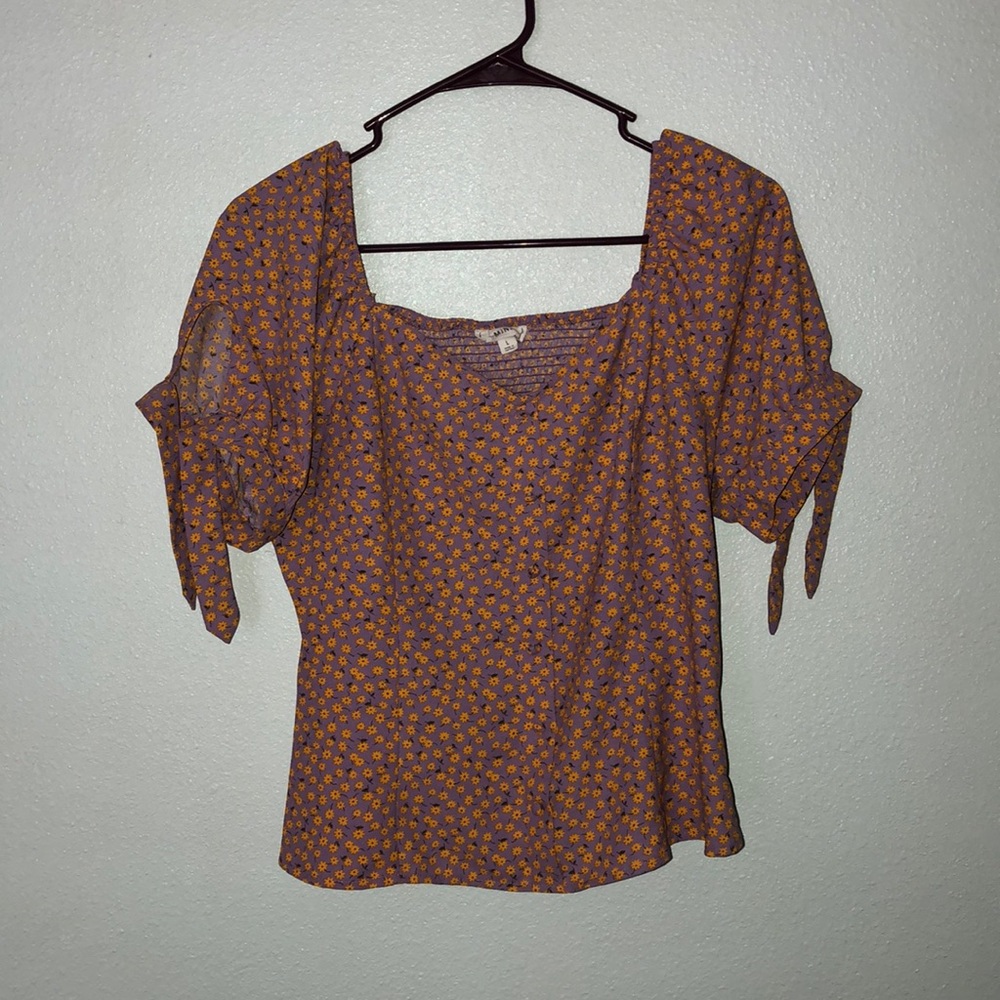 Purple floral top